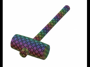 white rubber mallet 3d 3D Модель