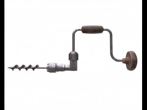 3d vintage hand drill model 3D Model