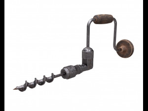 3d vintage hand drill model 3D Model