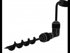 3d vintage hand drill model 3D Model