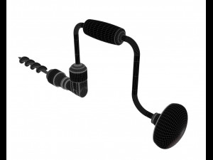 3d vintage hand drill model 3D Model