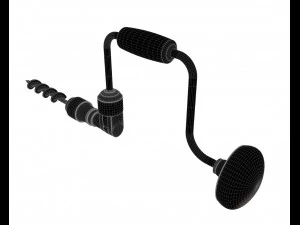 3d vintage hand drill model 3D Model