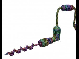 3d vintage hand drill model 3D Model