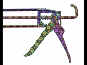 skeleton type manual caulking Model 3D