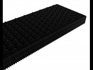 grosa de corte retangular de madeira Modelo 3D