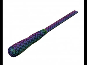 grosa de corte retangular de madeira Modelo 3D