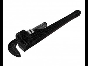 3d pipe wrench model 3D Model