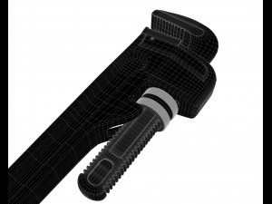 3d pipe wrench model 3D Model