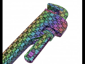 3d pipe wrench model 3D Model