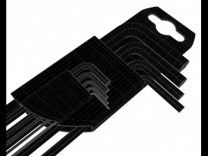 3d hex key set Modello 3D