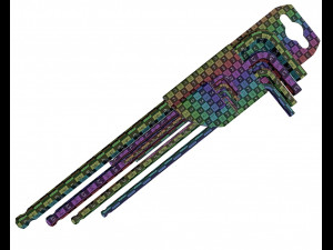 3d hex key set Modello 3D