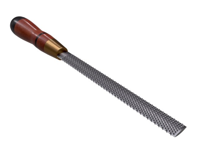 half round wood course cut rasp 3D Model .c4d .max .obj .3ds .fbx .stl .blend 