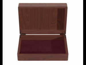 3d wood box opened Modelo 3D