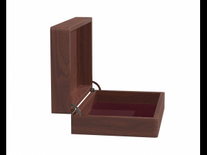 3d wood box opened Modelo 3D