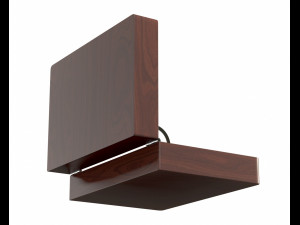 3d wood box opened Modelo 3D
