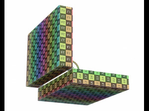 3d wood box opened Modelo 3D