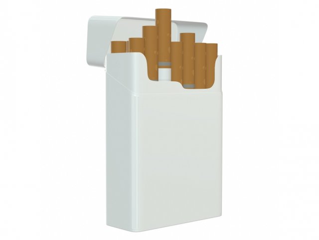 cigarette box 3d 3D Модель .c4d .max .obj .3ds .fbx .stl .blend 