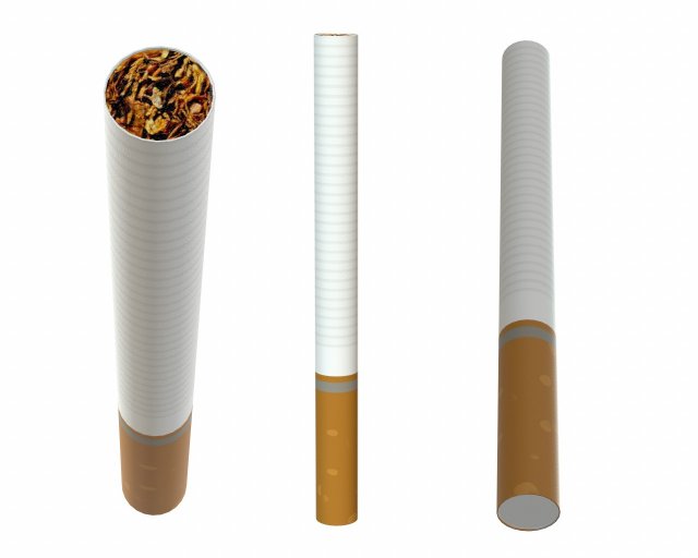 3d cigarette 3D Model .c4d .max .obj .3ds .fbx .stl .blend 