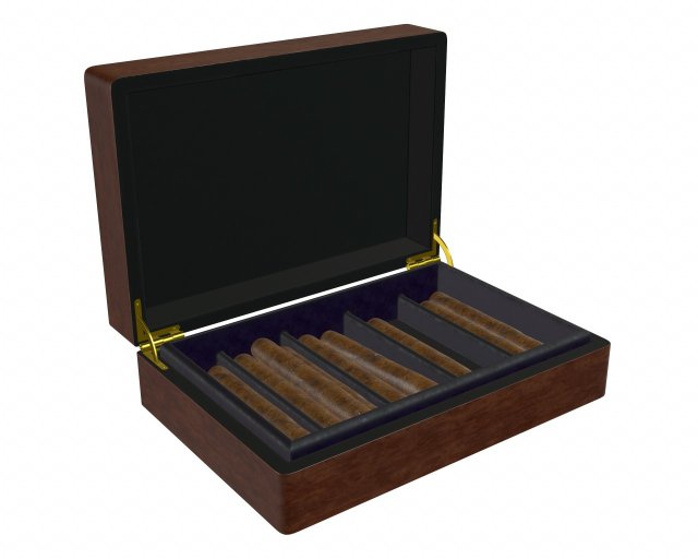 cigar box full 3D 模型 .c4d .max .obj .3ds .fbx .stl .blend 