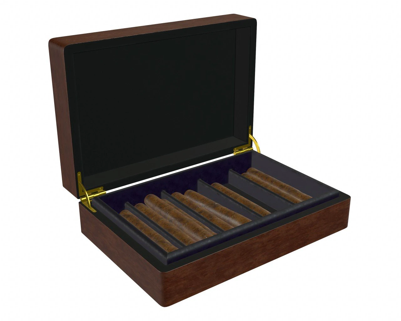 cigar box full 3D Model .c4d .max .obj .3ds .fbx .stl .blend 