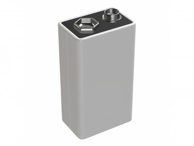 9v battery 3d Modelo 3D .c4d .max .obj .3ds .fbx .stl .blend 