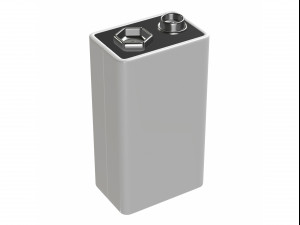 9v battery 3d 3D मॉडल