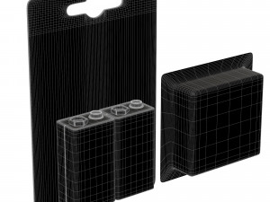 9v battery package 2 Model 3D