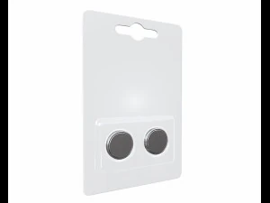 cr2032 lithium button battery 3v package 3D Model