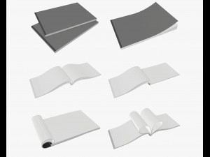 brochure a5 size pack Modelo 3D