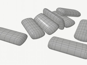 chewing gums with wraps pack 3D-Modell