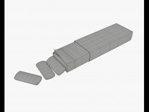 chewing gums with wraps pack 3D-Modell