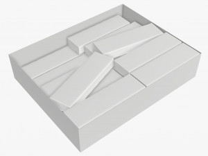 chewing gums with wraps pack 3D-Modell