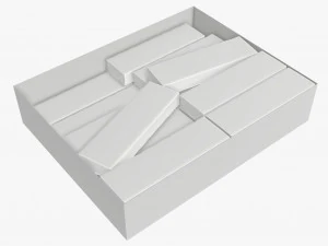 chewing gums with wraps pack 3D Model