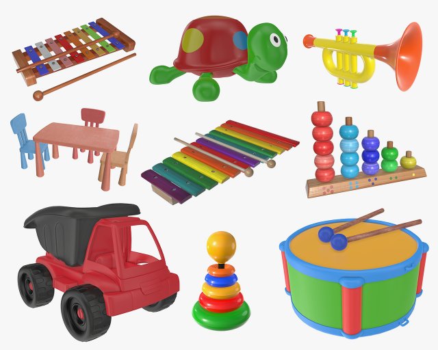 children toys 04 3D मॉडल .c4d .max .obj .3ds .fbx .stl .blend 