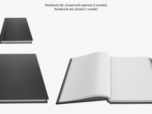 magazine album notebook pack 3D Model