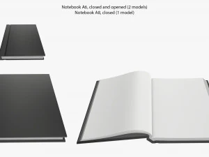 magazine album notebook pack 3D Model