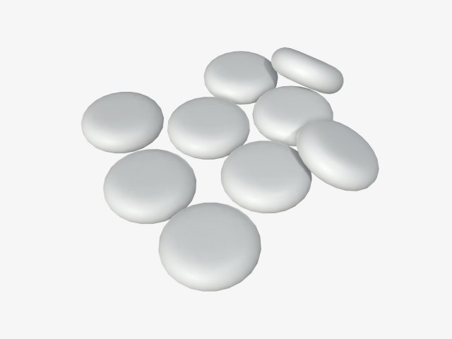 chewing gums on ground 3D 모델 .c4d .max .obj .3ds .fbx .stl .blend 