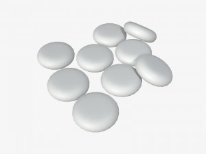 chewing gums on ground Modelo 3D