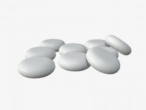 chewing gums on ground 3D 모델