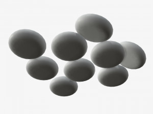 chewing gums on ground 3D 모델