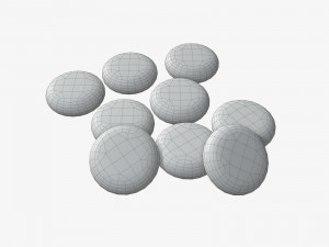 chewing gums on ground 3D 모델
