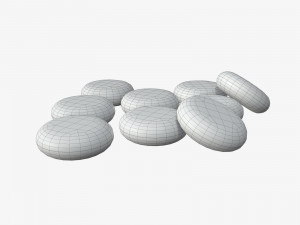 chewing gums on ground 3D 모델
