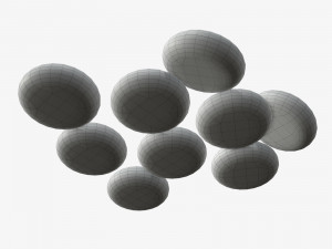 chewing gums on ground 3D 모델