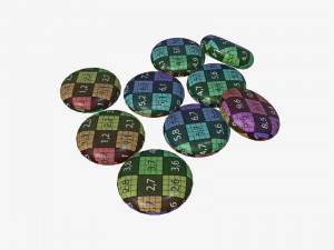 chewing gums on ground 3D 모델