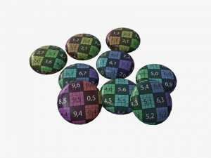 chewing gums on ground 3D 모델