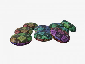 chewing gums on ground 3D 모델