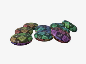 chewing gums on ground 3D Model