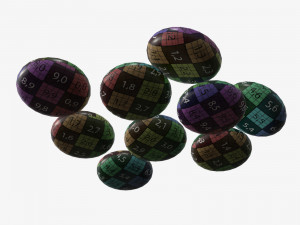 chewing gums on ground 3D 모델
