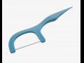 Dental floss pick with flat thread and wide bow 3D-Modell