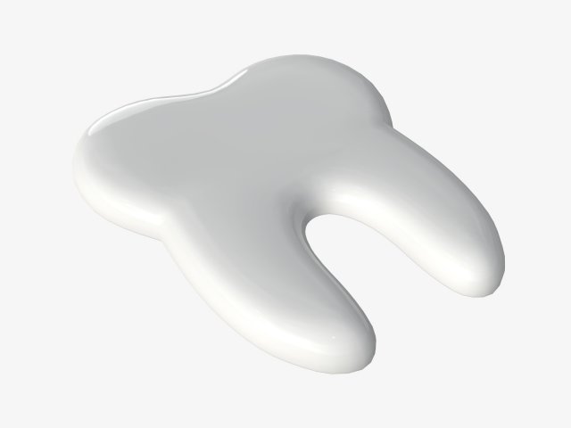 tooth sticker 3D 模型 .c4d .max .obj .3ds .fbx .stl .blend 